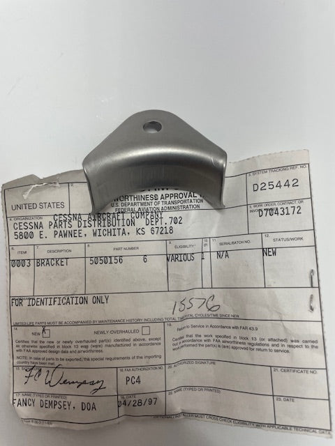 BRACKET 5050156-6 aviation component, SKU 5050156-6