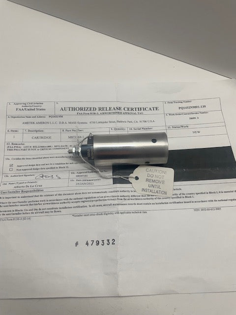 CARTRIDGE, POWER DEVICE M873364-1 aviation component, SKU M873364-1