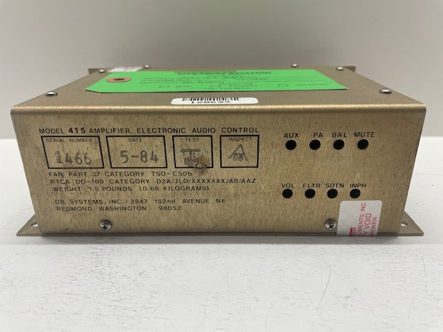 AMPLIFIER DB415 aviation component, SKU DB415