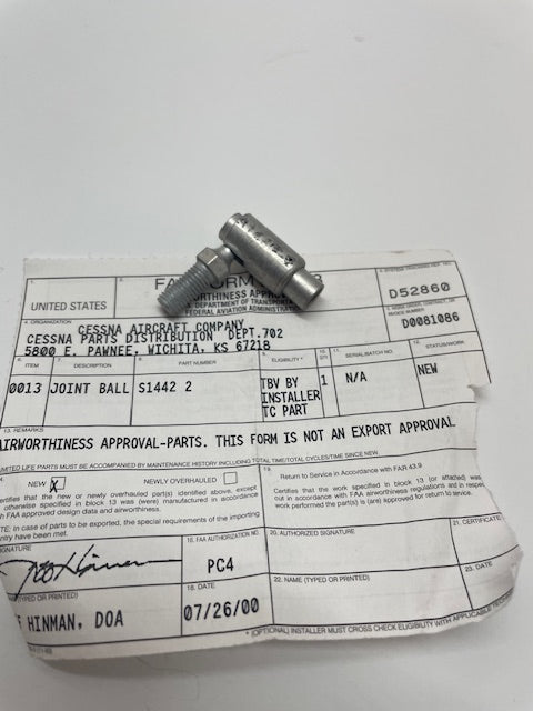 JOINT, BALL S1442-2 aviation component, SKU S1442-2