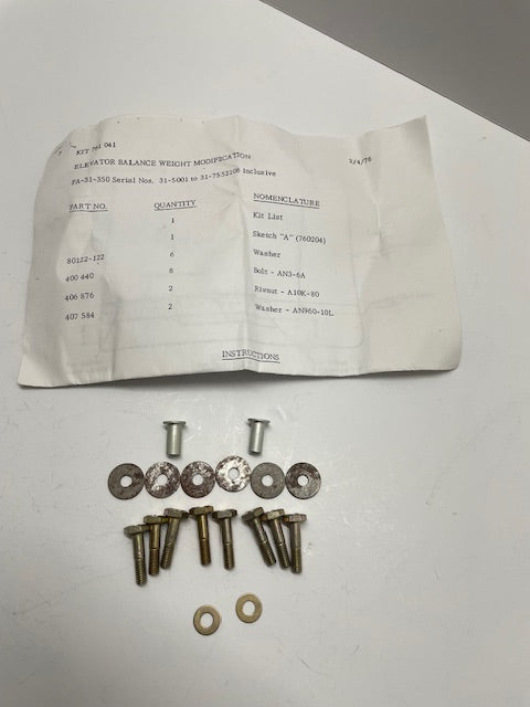 KIT, ELEVATOR BALANCE 761-041 aviation component, SKU 761-041