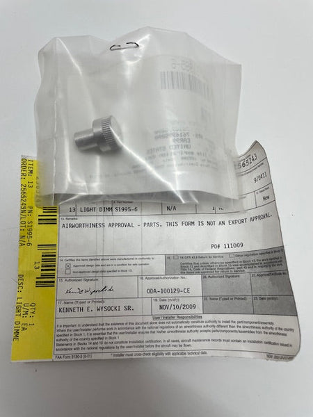 KNOB, LIGHT DIMMER S1995-6 aviation component, SKU S1995-6