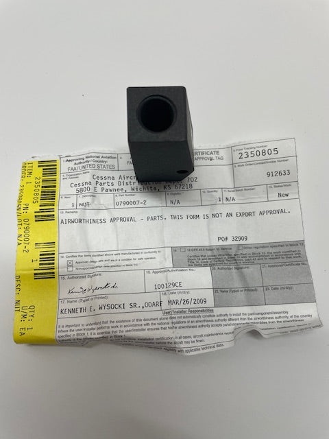 NUT 0790007-2 aviation component, SKU 0790007-2