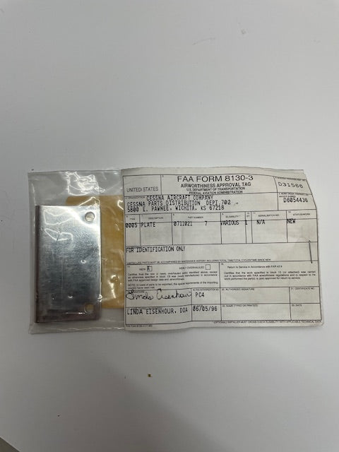 PLATE 0711021-7 aviation component, SKU 0711021-7