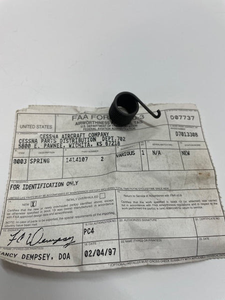 SPRING 1414107-2 aviation component, SKU 1414107-2